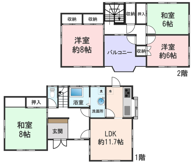【間取り】 | 九十九里町片貝　中古戸建