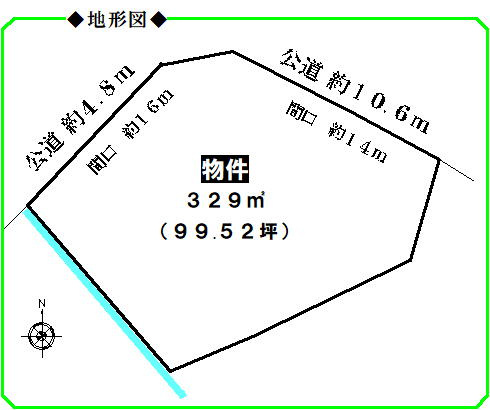 中津川市山口土地の土地図
