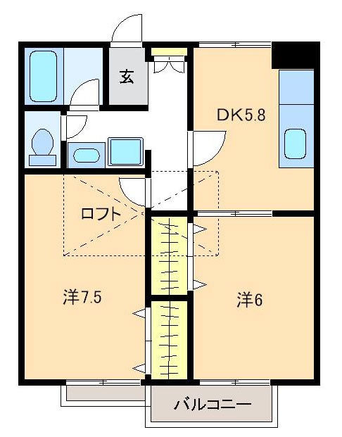クレストール天花の間取り