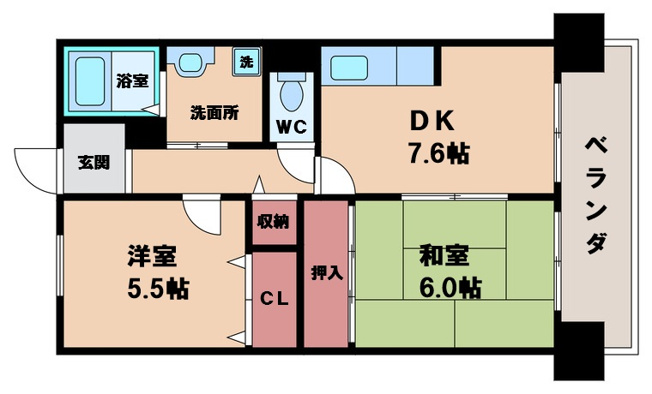 【間取り】 | コーシャハイツ相生 1棟
