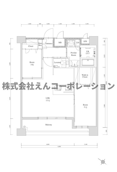 【間取り】 | エンクレスト天神南PURE | 仲介手数料無料キャンペーン実施中です♪