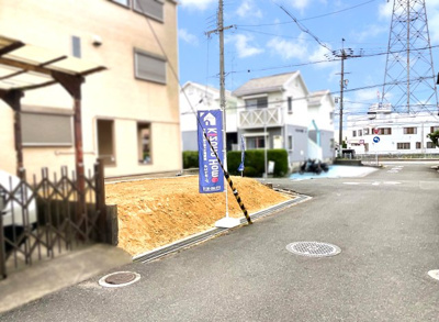 【前面道路含む現地写真】 | 枚方市牧野阪1丁目　注文住宅　建築条件なし　土地