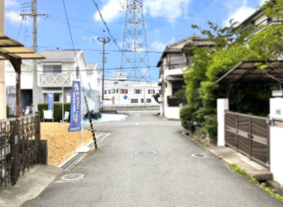 【前面道路含む現地写真】 | 枚方市牧野阪1丁目　注文住宅　建築条件なし　土地