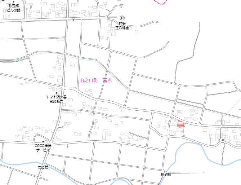 都城市山之口町富吉の売地の土地図