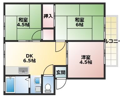 【間取り】 | 石橋ハイツB