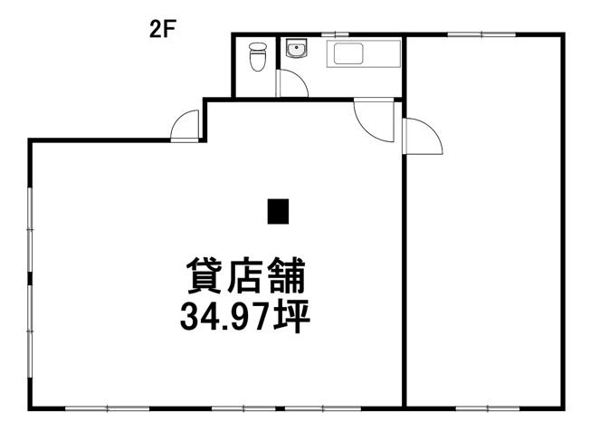 【間取り】 | 貸事務所（２階）