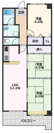 【間取り】 | リバーサイド千里丘