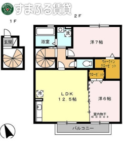 【間取り】 | クレセント　A棟　西尾市富山