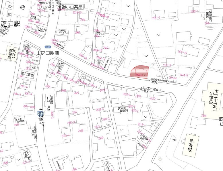 都城市山之口町花木の売地の土地図