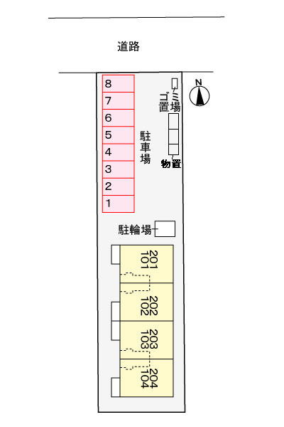 クラール高堂の駐車場|駐車場