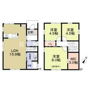 一宮市丹陽町九日市場戸建賃貸C棟の間取り