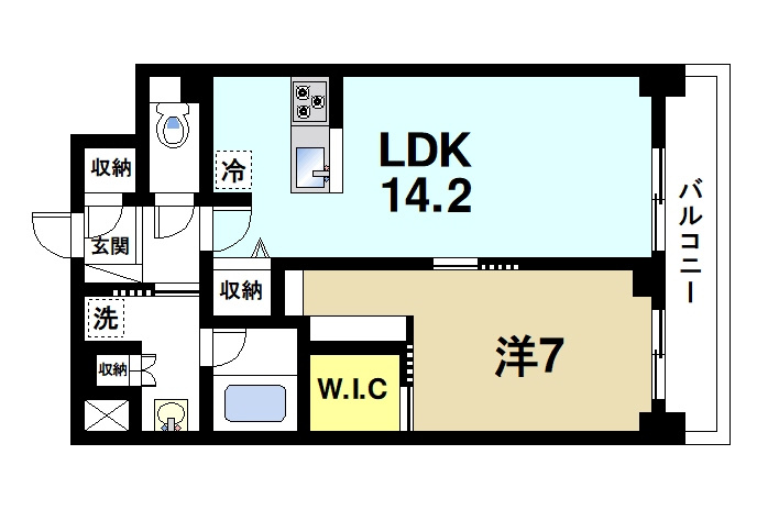 Ｔｏｕｒ　ｄ’Ａｎｇｅ　Ｉｋｏｍａの間取り|1LDKです