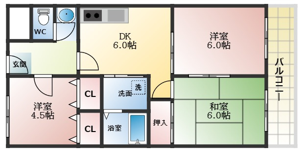 【間取り】 | リメインズKハイツ