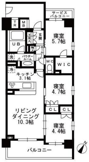 【間取り】 | シャンピアグランデ深沢