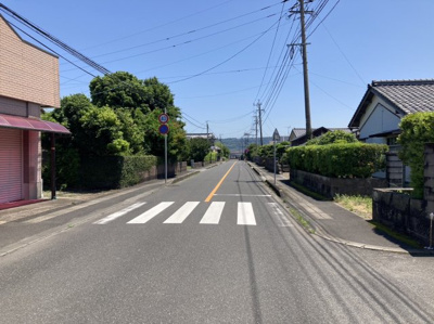 【前面道路含む現地写真】 | 肝属郡錦江町馬場　売地 | 北西側