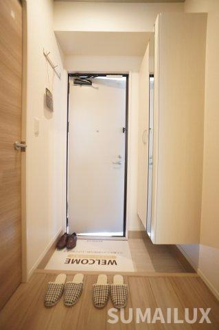 熊本市中央区京町２丁目のアパートの玄関