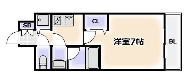 【間取り】 | アドバンス難波西アクア