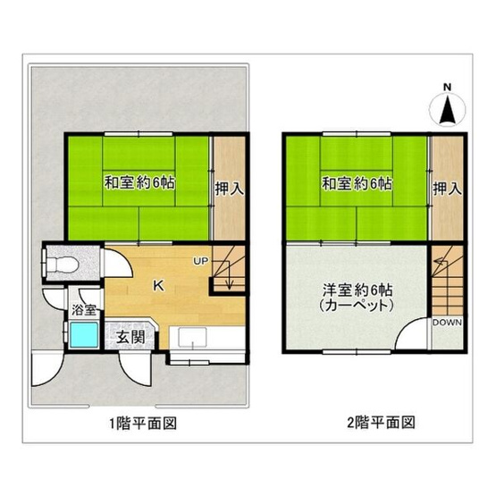 【間取り】 | 中谷貸家2戸１
