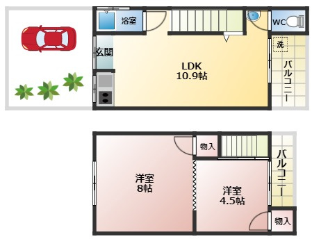 【間取り】 | 小山5丁目戸建