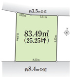 千葉市稲毛区稲毛東　建築条件無売地　京成稲毛駅の画像
