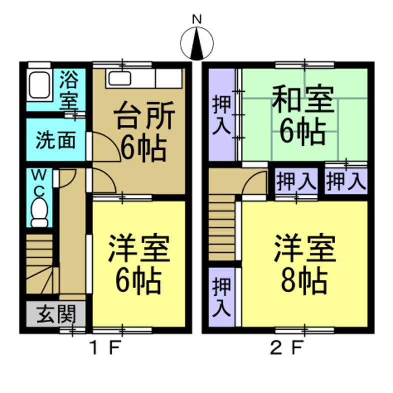 コーポ平和Aの間取り