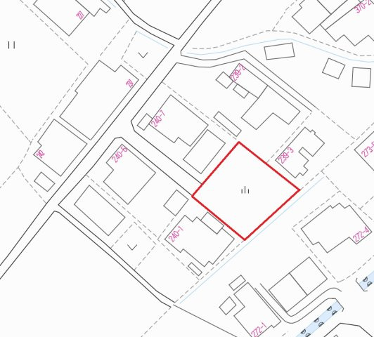 朝田　売土地の土地図