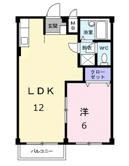 【間取り】 | ＳＵＮＲＩＳＥヨシカワＡ | 間取図