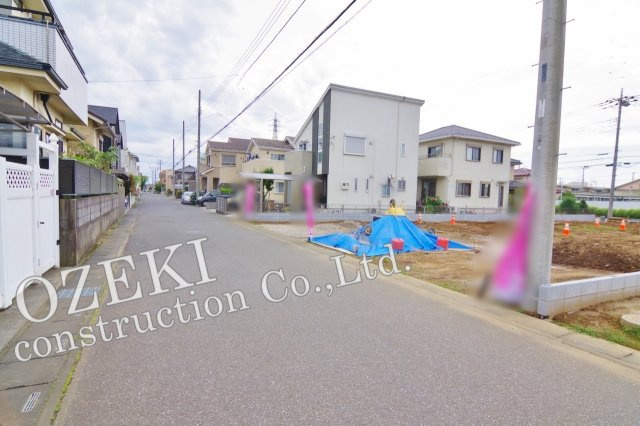 越谷市東越谷新築6棟現場　耐震等級3のIDS工法の外観