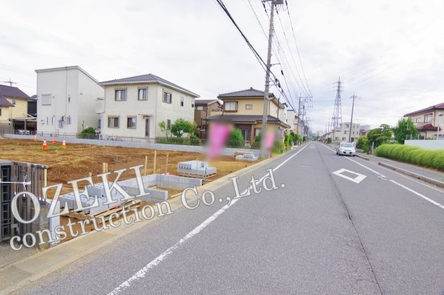 越谷市東越谷新築6棟現場　耐震等級3のIDS工法の外観