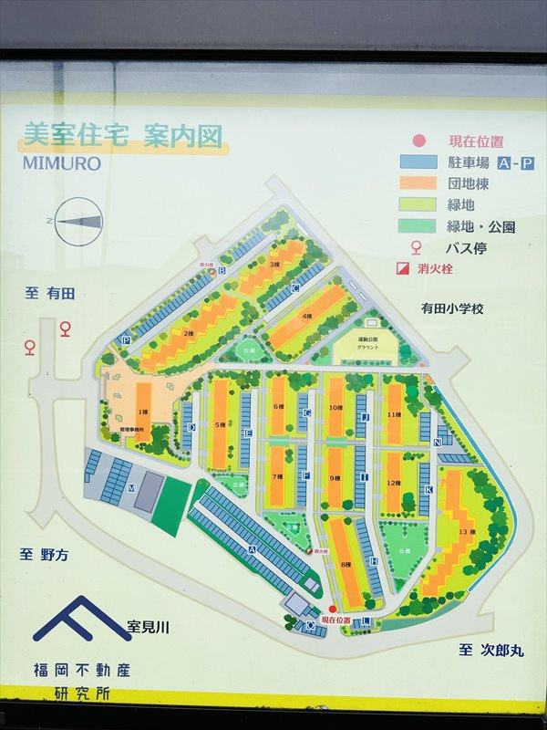 美室団地4号棟の地図