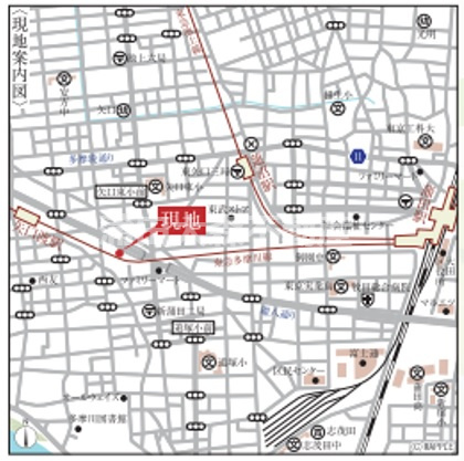 矢口渡新築アパートの地図