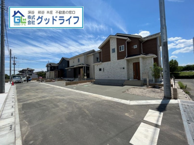 【前面道路含む現地写真】 | 上里町金久保　新築住宅　全8棟　8号棟
