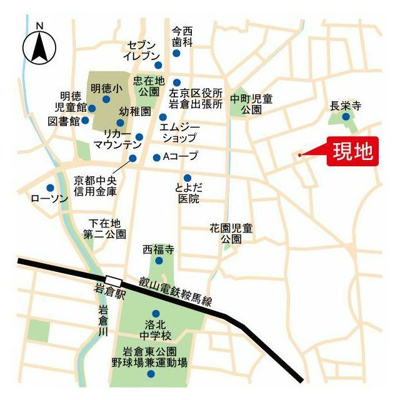【地図】 | 岩倉花園町　中古戸建〇ビルトインガレージあり〇
