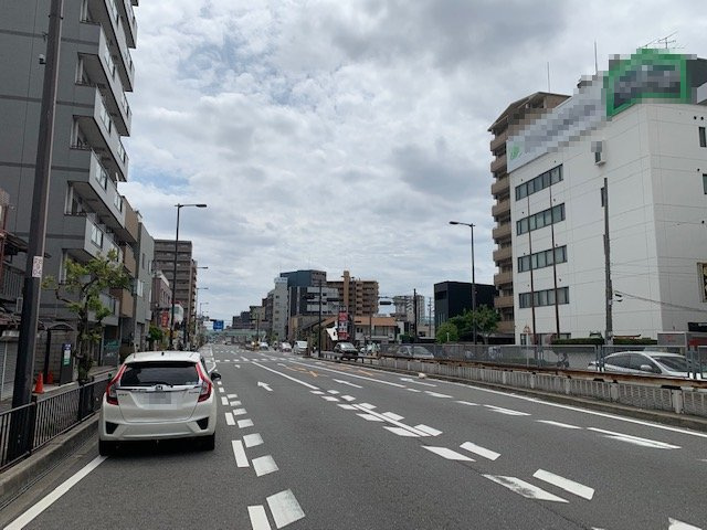 大阪市東住吉区杭全１丁目のビルの周辺