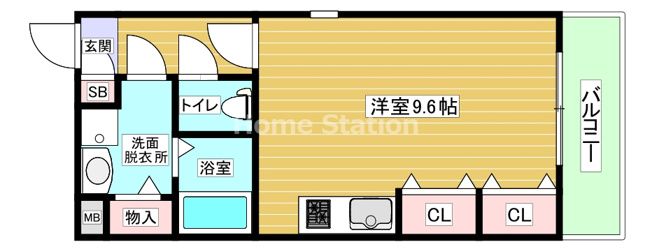 【間取り】 | ジュネス姫里Ⅱ