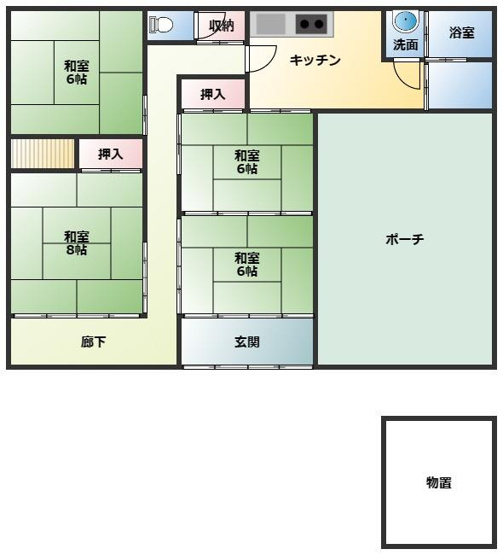 【間取り】 | 東茨城郡城里町　《倉庫付き!!》中古戸建
