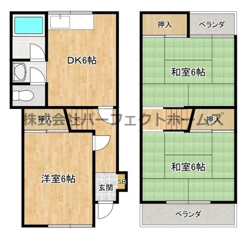長尾元町7丁目戸建　賃貸の間取り