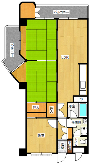 【間取り】 | 希望ヶ丘グリーンハイツ