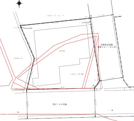【土地図】 | 磐田市見付　売土地（住宅ローン等借入不可案件）