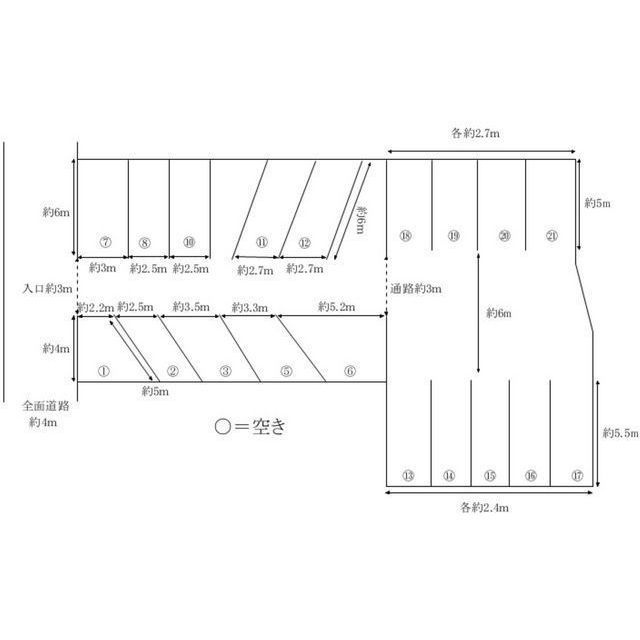 羽島郡笠松町司町の駐車場の間取り