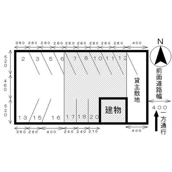 岐阜市山口町の駐車場の間取り