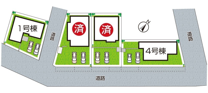 明石市藤江　第６期　未入居の区画図|全４区画