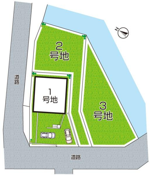 宝塚市宝松苑　新築一戸建ての区画図
