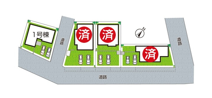 明石市藤江　第６期　未入居の区画図|全４区画