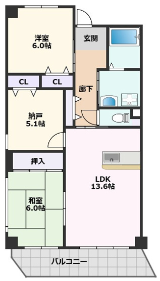 【間取り】 | グレンエデン北谷