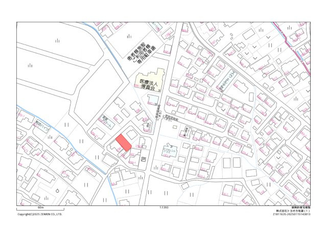 古閑中町土地の地図