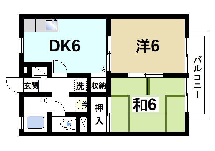 高畑ビューハイツの間取り|ファミリーさんにおススメの間取りです。