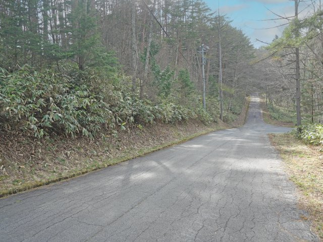 開田高原保健休養地⑤の前面道路含む現地写真