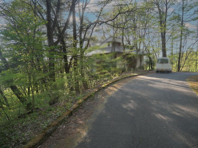 せせらぎの森①の前面道路含む現地写真