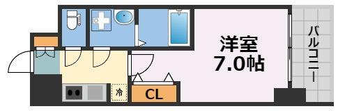 S-RESIDENCE難波大国町Deuxの間取り